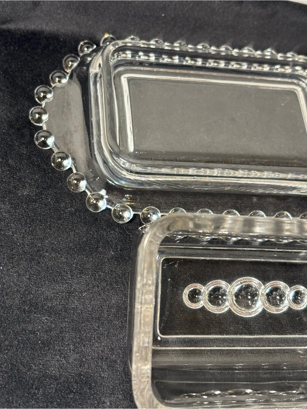 Imperial Glass Butter Dish Candlewick Lidded VTG Dining Serveware Beaded Lid